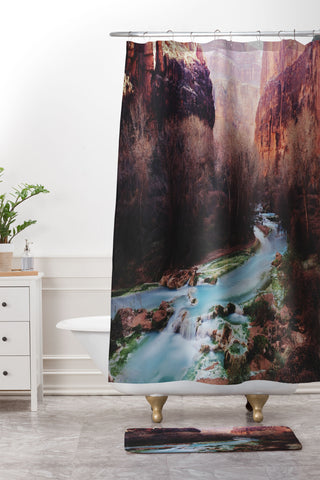 Kevin Russ Havasu Canyon Creek Shower Curtain And Mat
