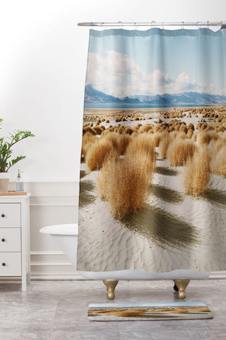 Kevin Russ Paiute Land Shower Curtain And Mat