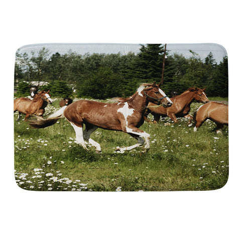 Kevin Russ Spring Horse Run Memory Foam Bath Mat