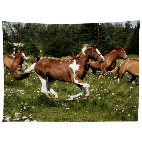 Kevin Russ Spring Horse Run Tapestry