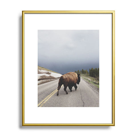 Kevin Russ Street Walker Metal Framed Art Print