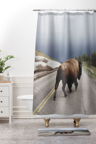 Kevin Russ Street Walker Shower Curtain And Mat