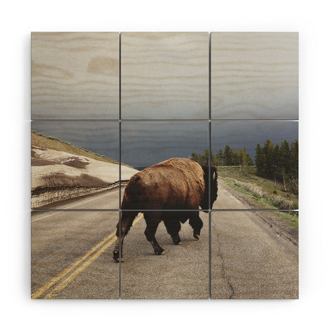 Kevin Russ Street Walker Wood Wall Mural