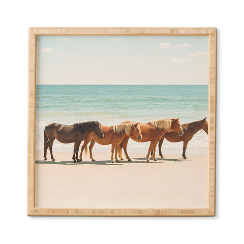 Kevin Russ Summer Beach Horses Framed Wall Art