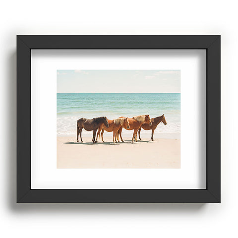 Kevin Russ Summer Beach Horses Recessed Framing Rectangle