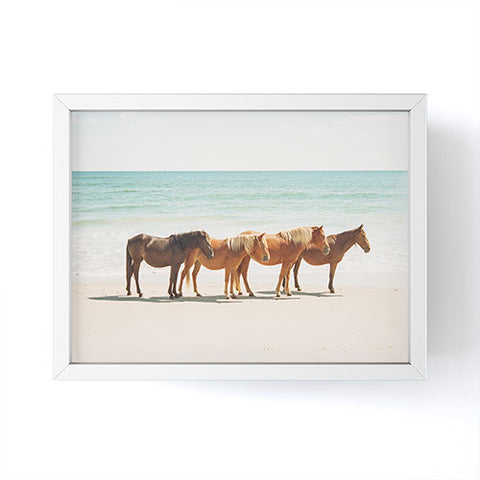 Kevin Russ Summer Beach Horses Framed Mini Art Print