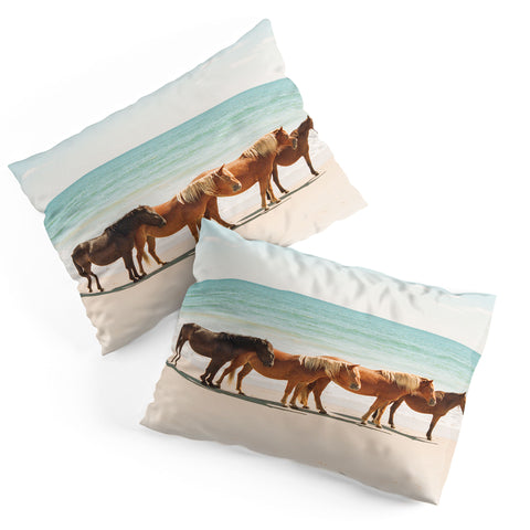 Kevin Russ Summer Beach Horses Pillow Shams