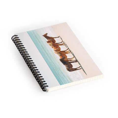 Kevin Russ Summer Beach Horses Spiral Notebook