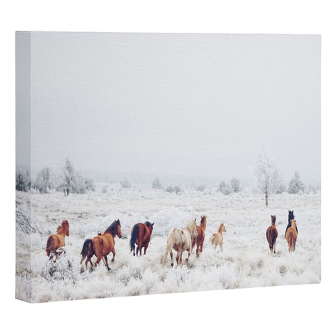 Kevin Russ Winter Horses Art Canvas