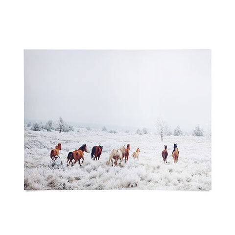 Kevin Russ Winter Horses Poster