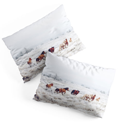 Kevin Russ Winter Horses Pillow Shams