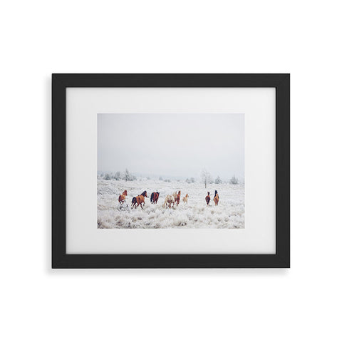 Kevin Russ Winter Horses Framed Art Print