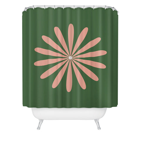 Kierkegaard Design Studio Big Daisy Retro Minimalism Shower Curtain