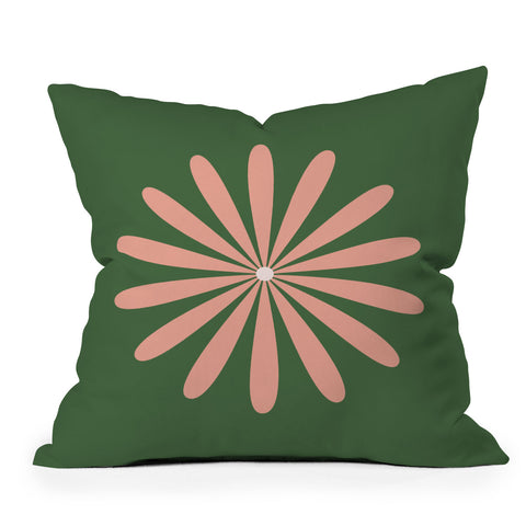 Kierkegaard Design Studio Big Daisy Retro Minimalism Throw Pillow