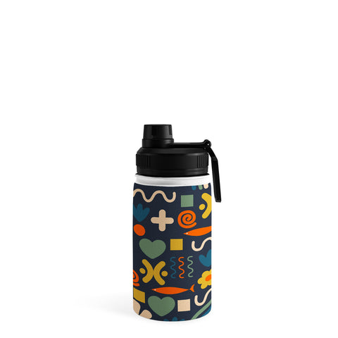 Kierkegaard Design Studio Cute Miscellany Rainbow Floral Water Bottle
