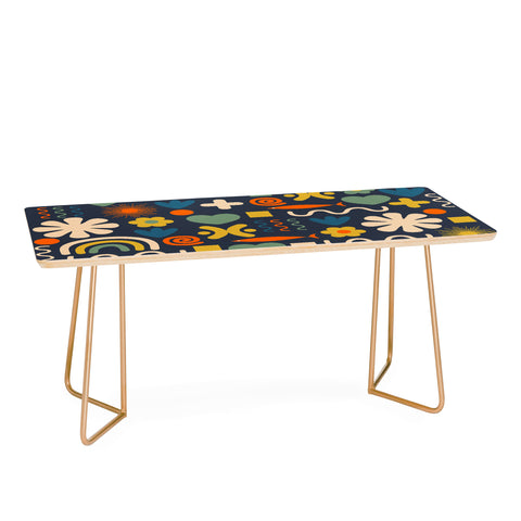 Kierkegaard Design Studio Cute Miscellany Rainbow Floral Coffee Table