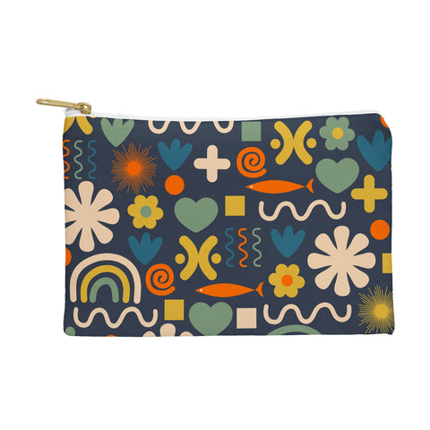 Kierkegaard Design Studio Cute Miscellany Rainbow Floral Pouch