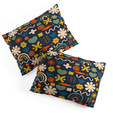 Kierkegaard Design Studio Cute Miscellany Rainbow Floral Pillow Shams