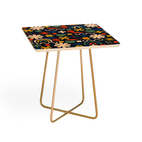 Kierkegaard Design Studio Cute Miscellany Rainbow Floral Side Table