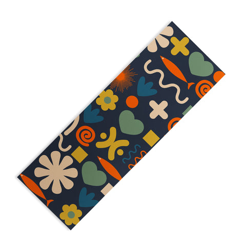 Kierkegaard Design Studio Cute Miscellany Rainbow Floral Yoga Mat
