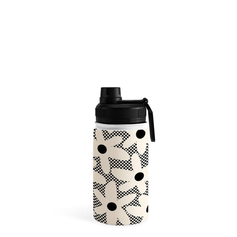 Kierkegaard Design Studio Daisy Time Retro Floral Checks Water Bottle