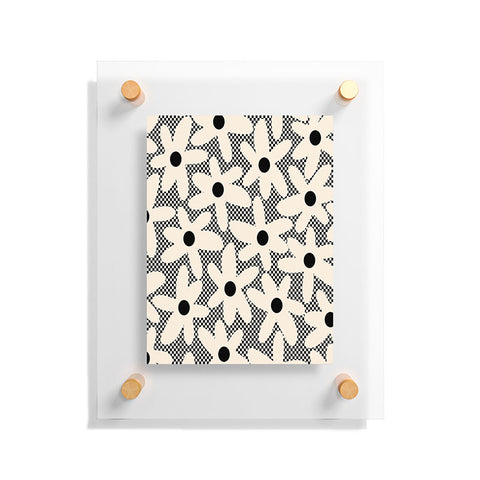 Kierkegaard Design Studio Daisy Time Retro Floral Checks Floating Acrylic Print