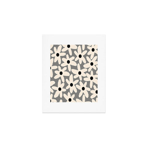 Kierkegaard Design Studio Daisy Time Retro Floral Checks Art Print