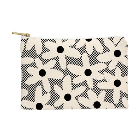 Kierkegaard Design Studio Daisy Time Retro Floral Checks Pouch