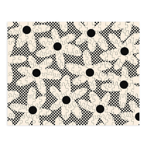 Kierkegaard Design Studio Daisy Time Retro Floral Checks Puzzle