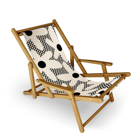 Kierkegaard Design Studio Daisy Time Retro Floral Checks Sling Chair