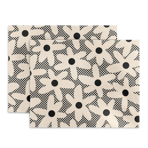 Kierkegaard Design Studio Daisy Time Retro Floral Checks Placemat