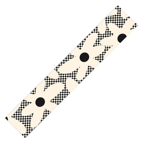 Kierkegaard Design Studio Daisy Time Retro Floral Checks Table Runner