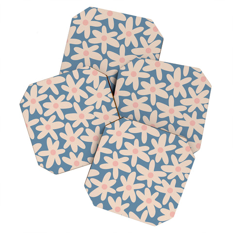 Kierkegaard Design Studio Daisy Time Retro Floral I Coaster Set