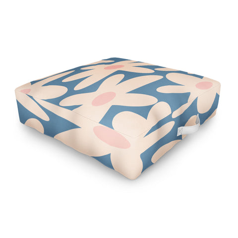 Kierkegaard Design Studio Daisy Time Retro Floral I Outdoor Floor Cushion