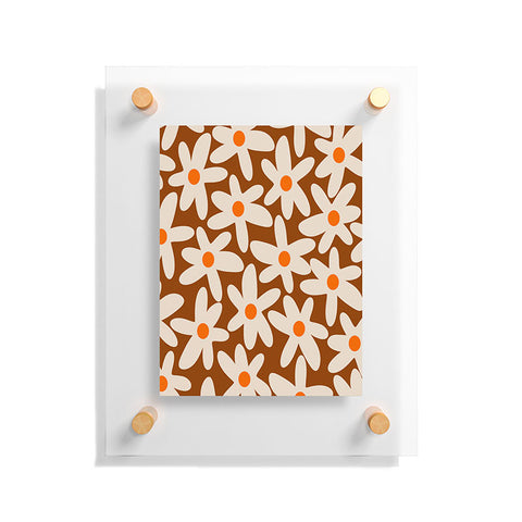 Kierkegaard Design Studio Daisy Time Retro Floral Pattern Floating Acrylic Print
