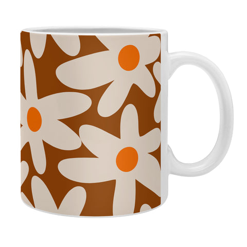 Kierkegaard Design Studio Daisy Time Retro Floral Pattern Coffee Mug
