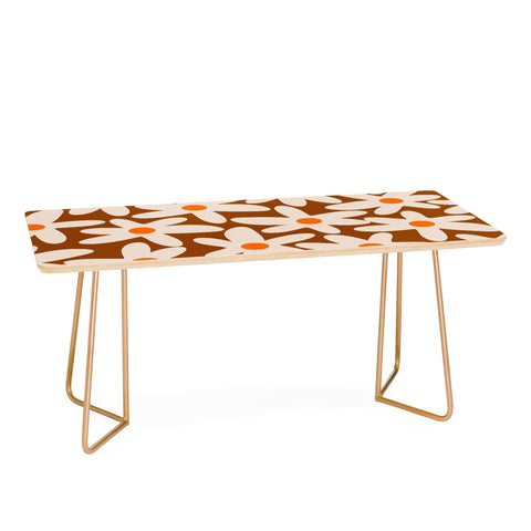 Kierkegaard Design Studio Daisy Time Retro Floral Pattern Coffee Table