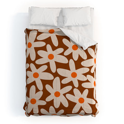 Kierkegaard Design Studio Daisy Time Retro Floral Pattern Comforter