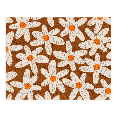 Kierkegaard Design Studio Daisy Time Retro Floral Pattern Puzzle