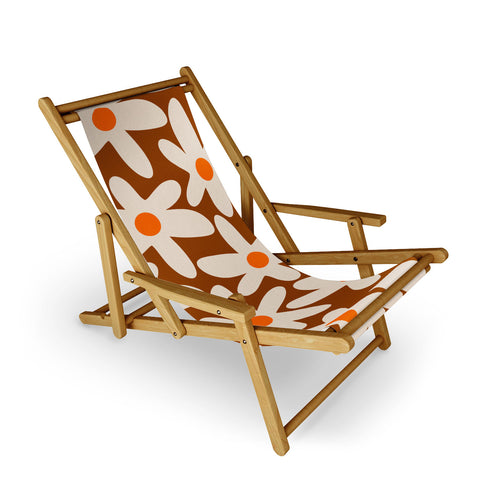Kierkegaard Design Studio Daisy Time Retro Floral Pattern Sling Chair