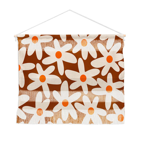 Kierkegaard Design Studio Daisy Time Retro Floral Pattern Wall Hanging Landscape