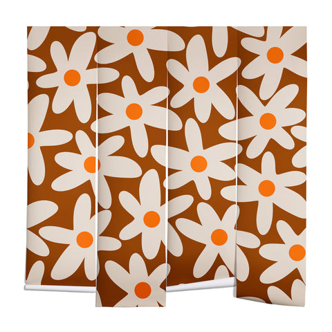 Kierkegaard Design Studio Daisy Time Retro Floral Pattern Wall Mural