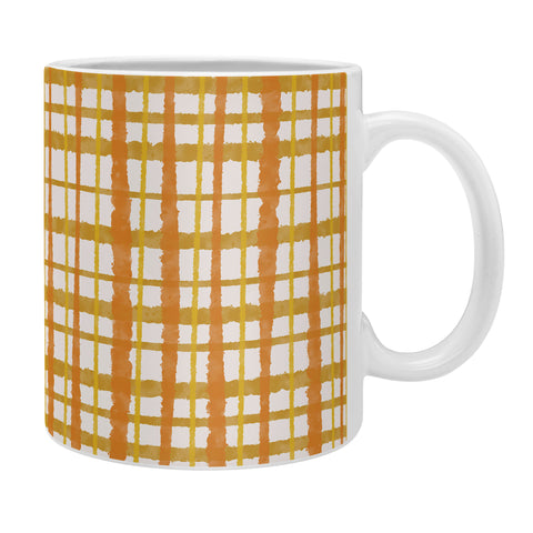 Kierkegaard Design Studio Hygge Retro Stripe Painted Plaid Coffee Mug