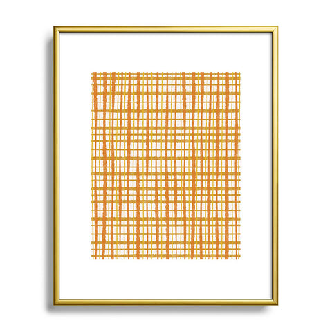 Kierkegaard Design Studio Hygge Retro Stripe Painted Plaid Metal Framed Art Print