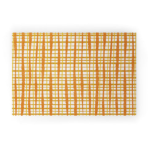 Kierkegaard Design Studio Hygge Retro Stripe Painted Plaid Welcome Mat