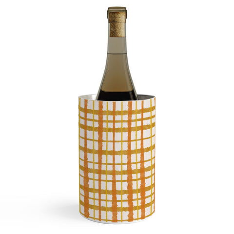 Kierkegaard Design Studio Hygge Retro Stripe Painted Plaid Wine Chiller