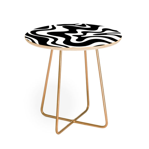 Kierkegaard Design Studio Liquid Swirl Abstract Pattern Round Side Table