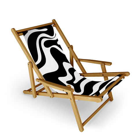 Kierkegaard Design Studio Liquid Swirl Abstract Pattern Sling Chair