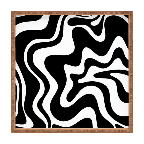 Kierkegaard Design Studio Liquid Swirl Abstract Pattern Square Tray