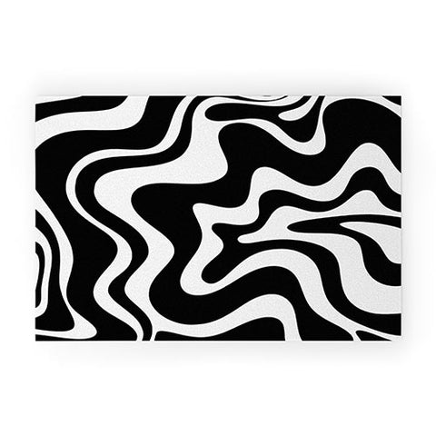 Kierkegaard Design Studio Liquid Swirl Abstract Pattern Welcome Mat